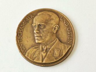 Nicht tragbare Medaille des Reichssportführer von Tschammer im Osten "In Anerkennung einer hervorragenden Leistung gegeben vom Reichssportführer" Durchmesser 50mm