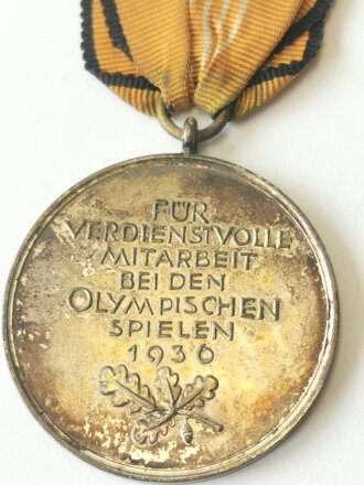 Deutsche Olympia-Erinnerungsmedaille 1936, im Etui