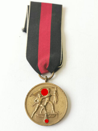 Medaille zur Erinnerung an den 1. Oktober 1938 am Band