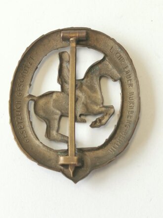 Deutsches Reiterabzeichen 3. Stufe in bronze, Hersteller...