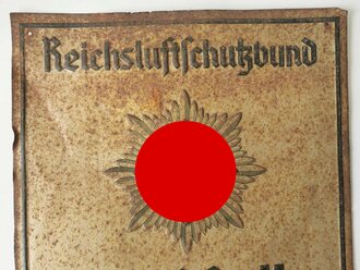 Blechschild "Reichsluftschutzbund Dienststelle"...