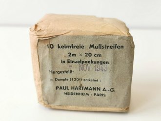 "10 keimfreie Mullstreifen" Wehrmacht datiert 1943