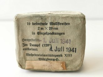"10 keimfreie Mullstreifen" Wehrmacht datiert 1941