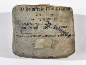 10 keimfreie Mullstreifen Wehrmacht datiert 1944