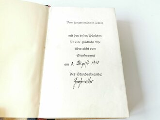 Adolf Hitler " Mein Kampf" Kriegsausgabe als Hochzeitsgeschenk von 1940