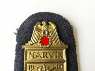 Narvik Armschild Kriegsmarine, Cupal mit rückseitiger Stoffabdeckung
