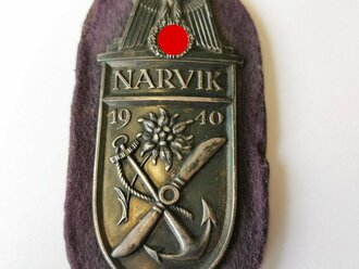 Narvik Armschild Luftwaffe, Cupal mit rückseitiger Stoffabdeckung