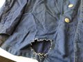 Blaue Drillichjacke, wohl Luftwaffe, ungereinigtes Stück