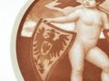 1. Weltkrieg, patriotischer Teller "Zur Erinnerung an große Zeit" vom Bayer. Landesverein vom Roten Kreuz. Durchmesser 21,5cm, Rosenthal, unbeschädigt