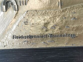 Reichsehrenmal Tannenberg, Metallrelief auf Holzplatte 31 x 45cm