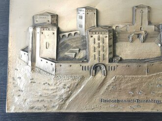 Reichsehrenmal Tannenberg, Metallrelief auf Holzplatte 31 x 45cm