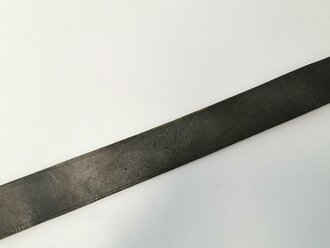 Feldbinde für Offiziere, schwarzes Leder, Gesamtlänge 106cm