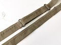 1. Weltkrieg, feldgrauer Brotbeutelriemen mit Schanzzeugschlaufe, getragenes Stück