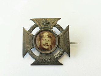 1.Weltkrieg, patriotische Brosche Eisernes Kreuz, 27mm Höhe 16mm