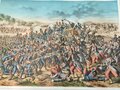 Deutsch Französischer Krieg 1870/71, 2 farbige Drucke " Schlacht bei Sedan und Wörth" Jeweils 35 x 50cm