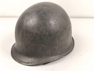 U.S. WWII steel helmet shell, front seam, fixed bail,...