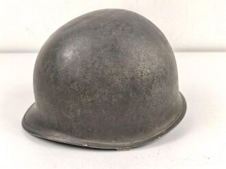 U.S. WWII steel helmet shell, front seam, fixed bail,...