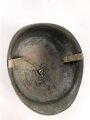 U.S. WWII steel helmet shell, front seam, fixed bail, original paint