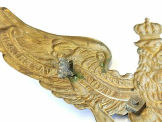 Preußen, Helmadler für Mannschaften der Garderegimenter, Messing mit aufgelegtem silbernen Stern