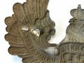 Preußen, Helmadler für Mannschaften für eine feldgraue Pickelhaube, Eisenblech lackiert, die Splinte fehlen
