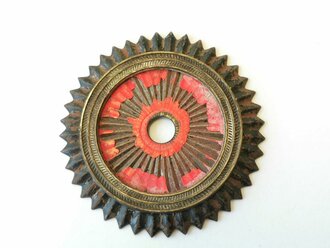 Kaiserreich, Kokarde für eine Pickelhaube für Offiziere, Eisen lackiert, Durchmesser 57mm