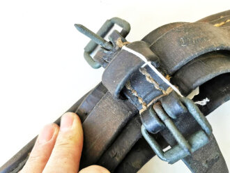 Halsriemen zum Sielengeschirr 16, Leder weich , gefettet, Metallteile neuzeitlich lackiert