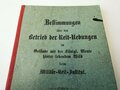 "Bestimmungen über den Betrieb der Reit Übungen im Gelände mit der Königl. Meute hinter lebendem Wild beim Militär Reit Institut" 13 Seiten, von 1898