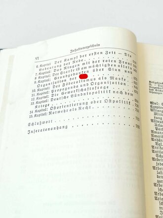 Adolf Hitler " Mein Kampf" blaue Ganzleinenausgabe von 1933. Leichter Wasserschaden, sonst gut