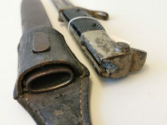 1.Weltkrieg oder frühe Reichswehr, Extraseitengewehr KS98, schweres Stück im Lacklederkoppelschuh