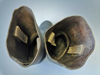 Paar Stiefel für Mannschaften der Wehrmacht. Weiches Leder, ungereinigtes Paar, Sohlenlänge  27cm