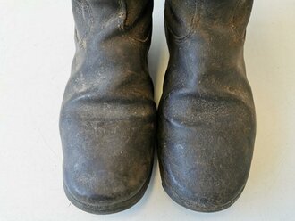 Paar Stiefel für Mannschaften der Wehrmacht. Weiches Leder, ungereinigtes Paar, Sohlenlänge  27cm