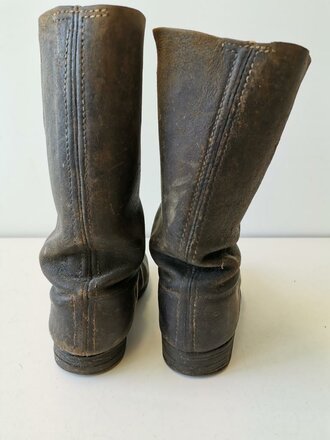 Paar Stiefel für Mannschaften der Wehrmacht. Weiches Leder, ungereinigtes Paar, Sohlenlänge  27cm