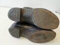 Paar Stiefel für Mannschaften der Wehrmacht. Weiches Leder,waren ursprünglich Stiefel für Berittene, Sohlenlänge  30cm