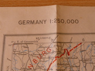 British WWII, Map  Hannover 1944