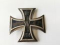 Eisernes Kreuz 1. Klasse 1914 im Etui mit Umkarton und Vorläufigem Ausweis des Sergant Julius Reincke, Feldartillerie Regiment 16. Zusammengehörig