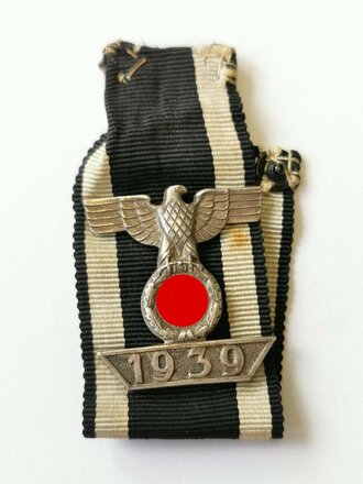 Wiederholungsspange 1939 für das Eiserne Kreuz 2. Klasse 1914. Buntmetal, wohl Deschler Fertigung