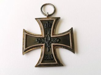 Eisernes Kreuz 2. Klasse 1914, Magnetisches Stück, Bandring und Ring dazu markiert "925"
