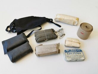 Konvolut Sanitätsmaterial zum Auffüllen von Verbandkästen der Wehrmacht