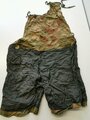 Leichter Gasschutzanzug der Wehrmacht, Hose in Sumpftarn. Gummi weich und nicht verklebt, selten