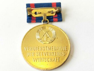 DDR, goldene Verdienstmedaille der Seeverkehrs-Wirtschaft