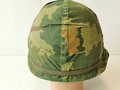 U.S. Vietnam war steel helmet. Mitchell cover dated 68