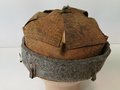 Lederteil für ein Stahlhelm Innenfutter, wohl Frankreich, Umfang aussen gemessen etwa 62cm