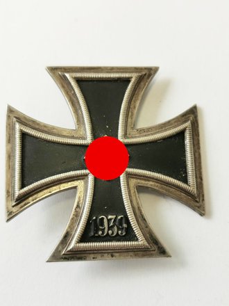 Eisernes Kreuz 1. Klasse 1939, Nicht Magnetisch, Hersteller "L55" im Kasten unter der Nadel für Wächtler & Lange Mittweida