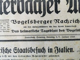 Konvolut von 133 Ausgaben " Lauterbacher Anzeiger, Vogelsberger Nachrichten"  Alle Ausgaben von 1941 und 42, nicht auf Vollständigkeit überprüft