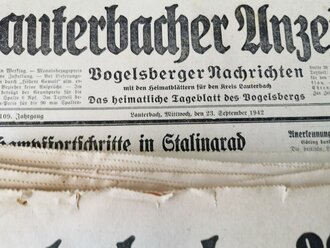 Konvolut von 133 Ausgaben " Lauterbacher Anzeiger, Vogelsberger Nachrichten"  Alle Ausgaben von 1941 und 42, nicht auf Vollständigkeit überprüft