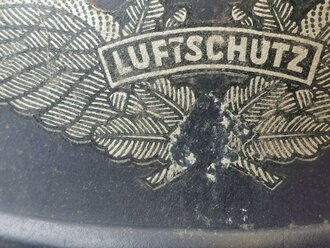 Stahlhelm Luftschutz, guter Zustand, entnazifiziert