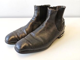 Paar Halbschuhe zum Waffenrock der Wehrmacht. Stärker getragenes Paar, Sohlenlänge 29cm