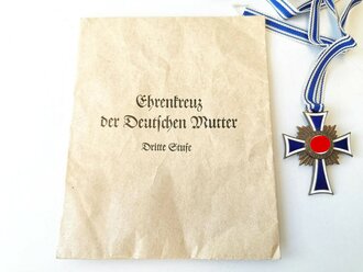 Ehrenkreuz der Deutschen Mutter Dritte Stufe in Tüte...