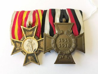 Baden, Kriegsverdienstkreuz am Spange mit Ehrenkreuz für Frontkämpfer