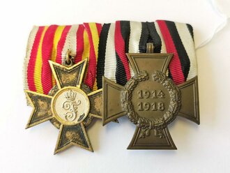Baden, Kriegsverdienstkreuz am Spange mit Ehrenkreuz...